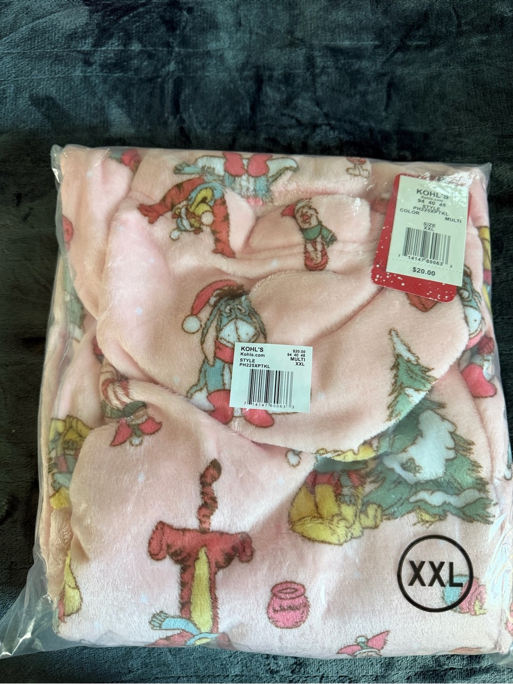 Kohl's Pink Novelty Holiday Plush Pajama Pants Junior size XXL